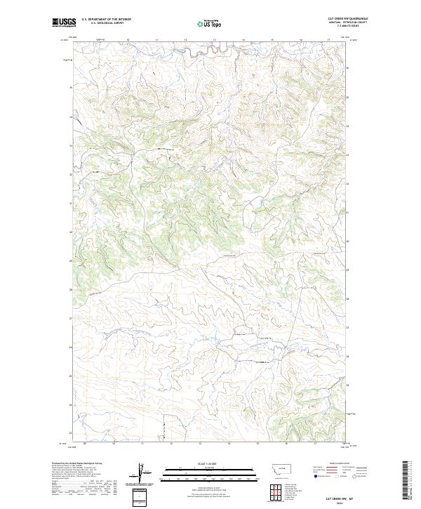 Cat Creek NW topographic map thumbnail