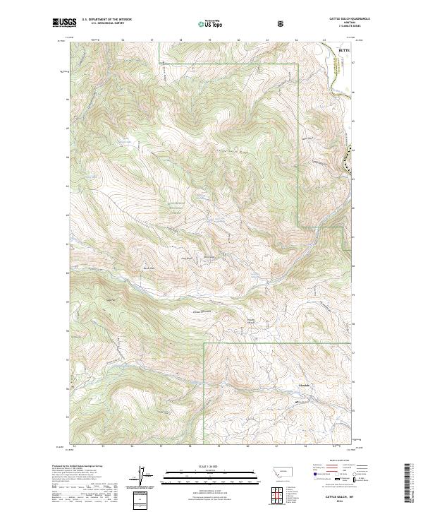 Cattle Gulch topographic map thumbnail