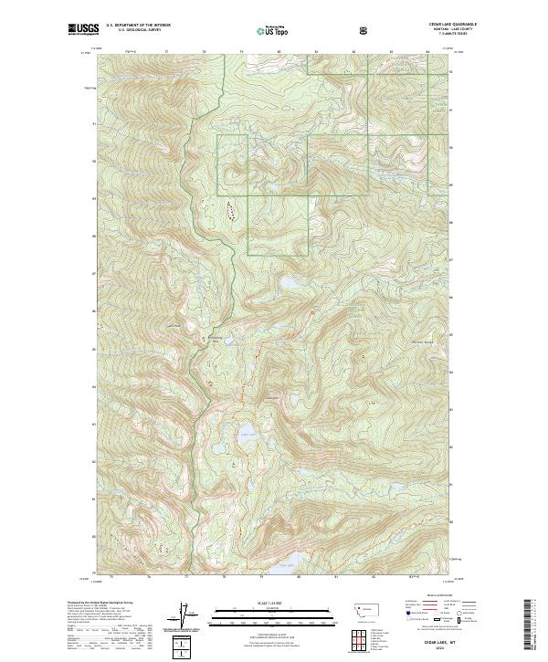 Cedar Lake topographic map thumbnail