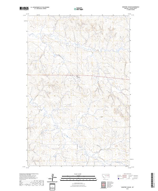 Cemetery Coulee topographic map thumbnail