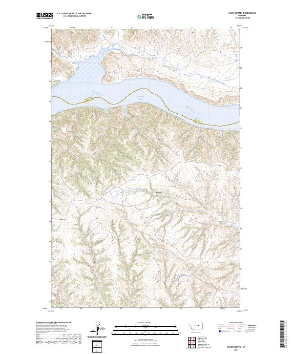 Chain Buttes topographic map thumbnail