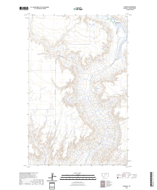 Chapman topographic map thumbnail
