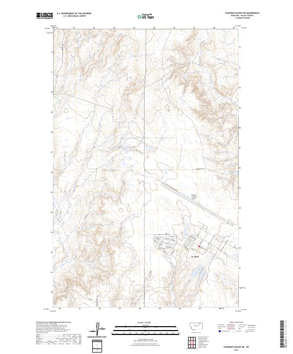 Chapman Coulee NE topographic map thumbnail