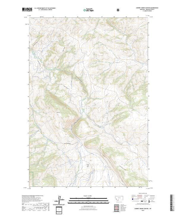 Cherry Creek Canyon topographic map thumbnail