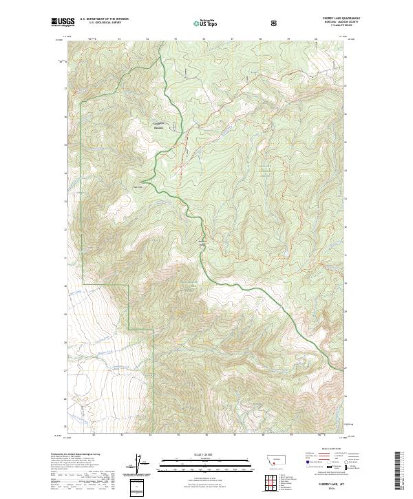 Cherry Lake 2024 topographic map thumbnail