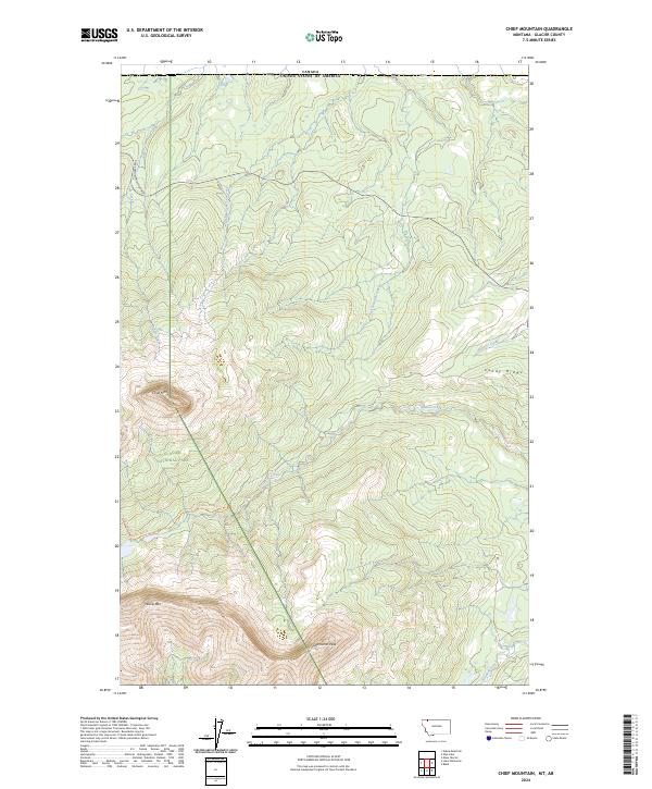 Chief Mountain topographic map thumbnail