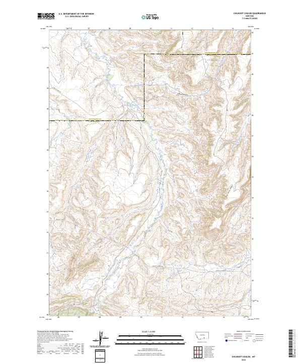 Chilkoot Coulee topographic map thumbnail