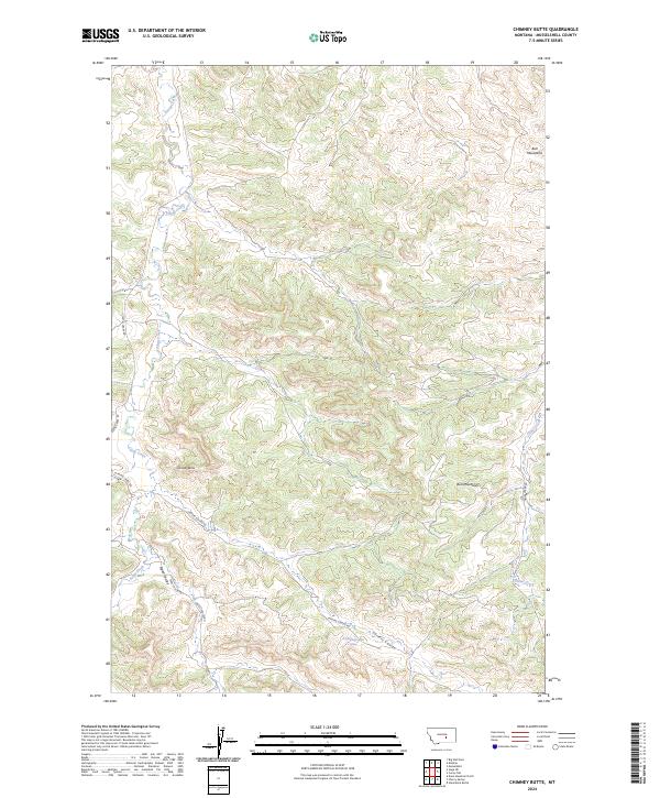 Chimney Butte topographic map thumbnail