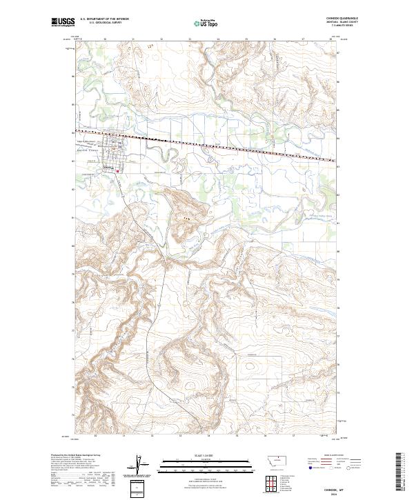 Chinook topographic map thumbnail