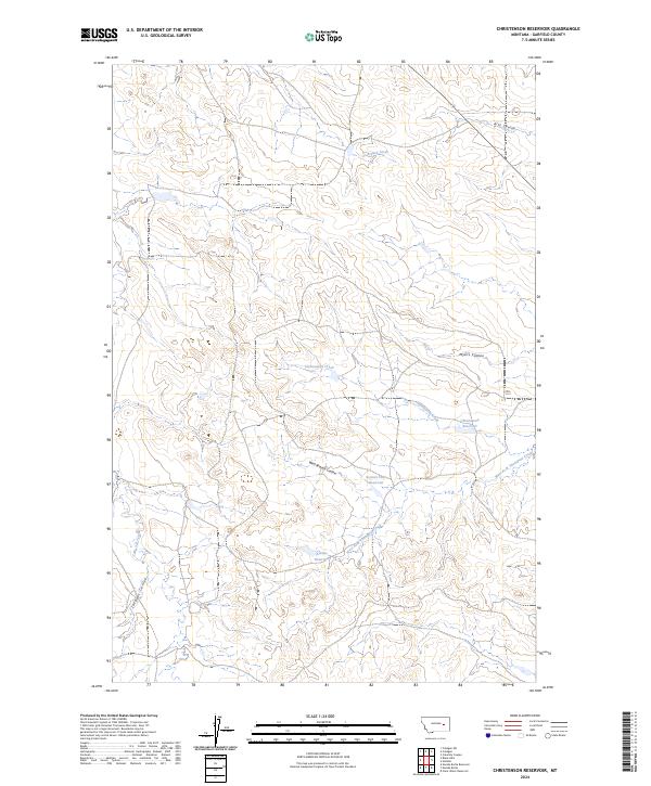 Christenson Reservoir topographic map thumbnail