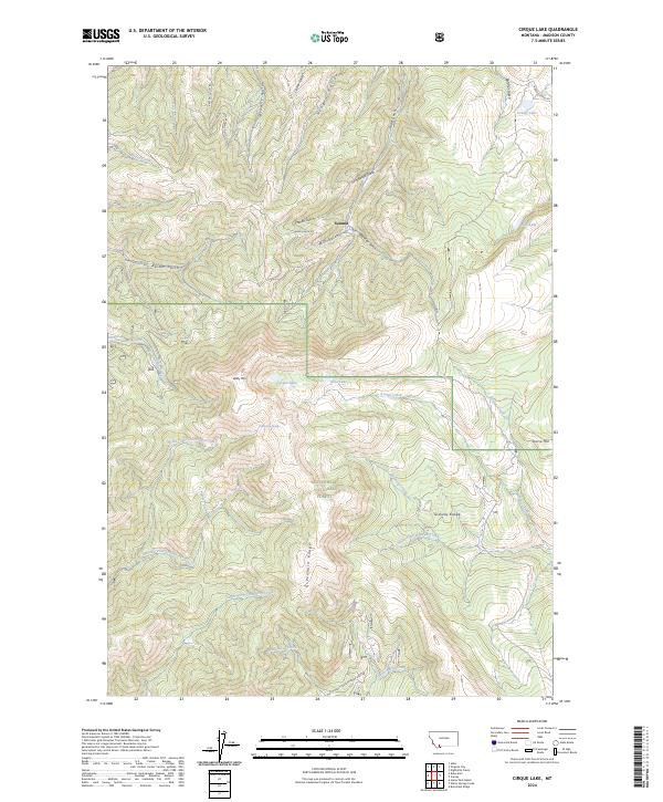 Cirque Lake 2024 topographic map thumbnail
