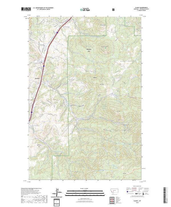 Clancy topographic map thumbnail