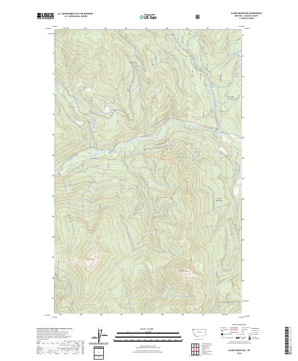 Clark Mountain 2024 topographic map thumbnail