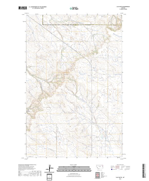 Clay Butte 2024 topographic map thumbnail