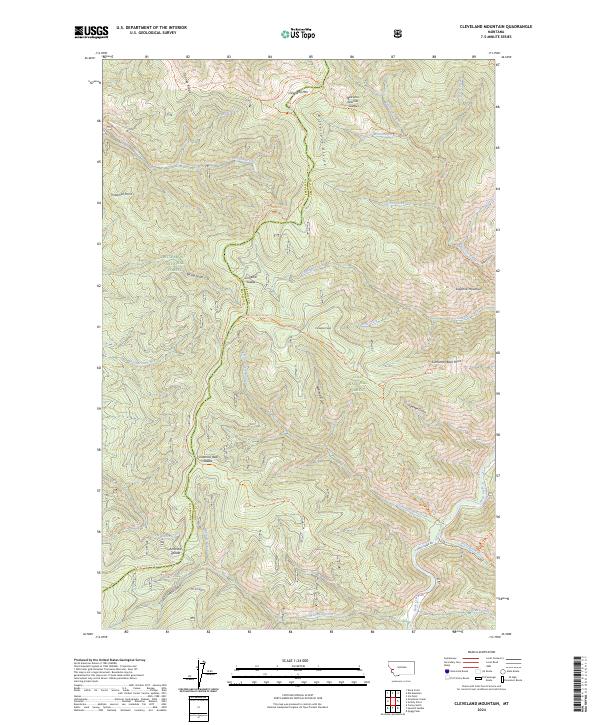 Cleveland Mountain topographic map thumbnail