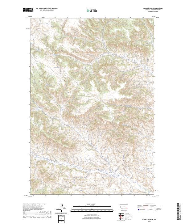 Clubfoot Creek topographic map thumbnail
