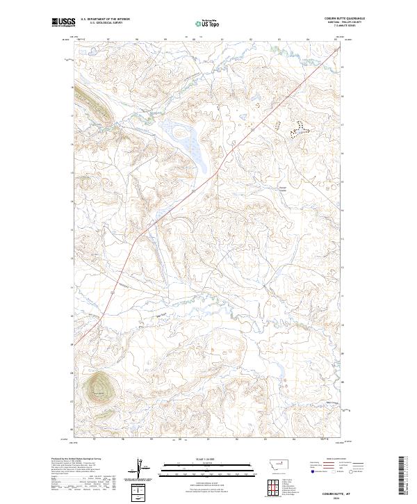 Coburn Butte topographic map thumbnail