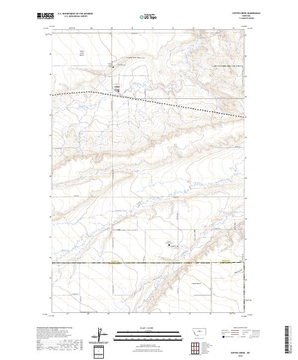 Coffee Creek topographic map thumbnail