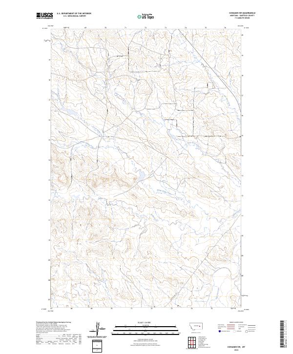 Cohagen SW topographic map thumbnail