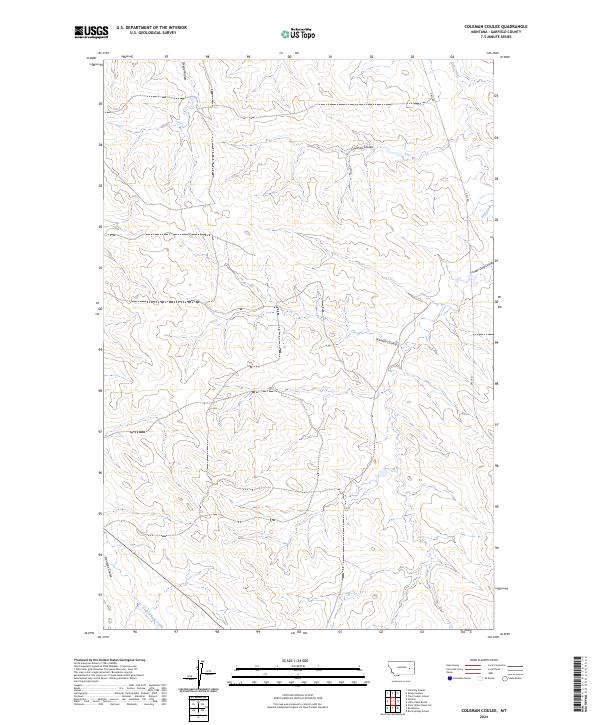 Coleman Coulee topographic map thumbnail