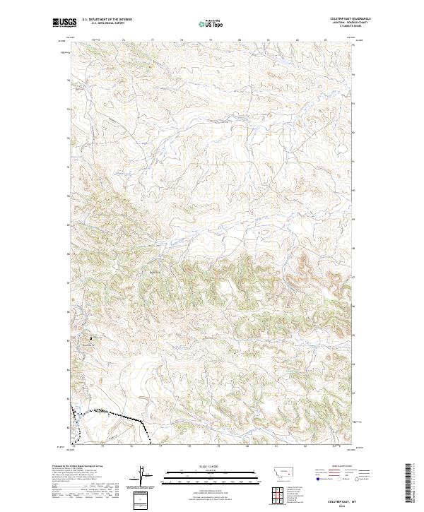 Colstrip East topographic map thumbnail
