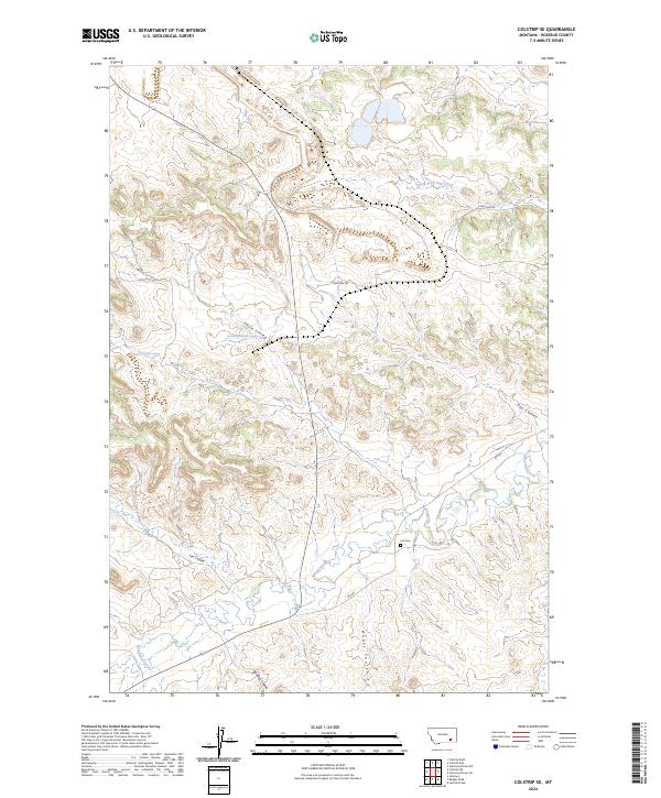 Colstrip SE 2024 topographic map thumbnail