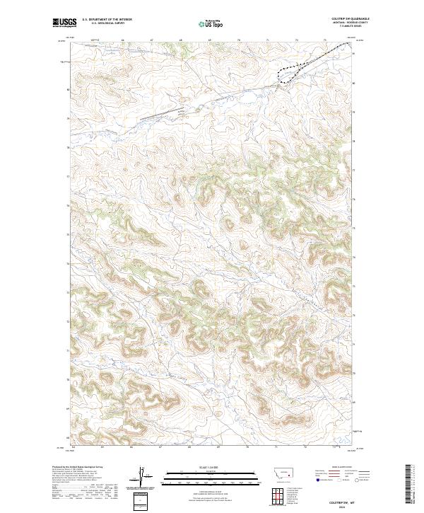 Colstrip SW topographic map thumbnail