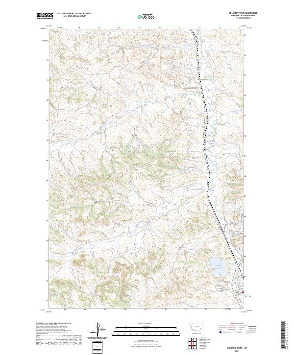 Colstrip West topographic map thumbnail