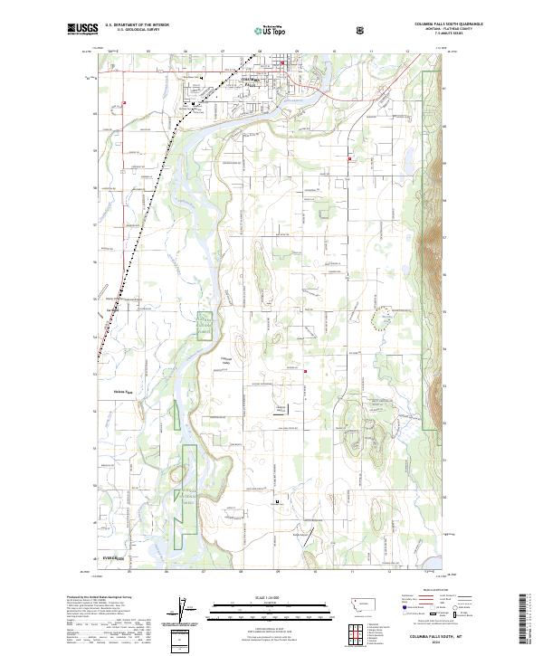Columbia Falls South topographic map thumbnail