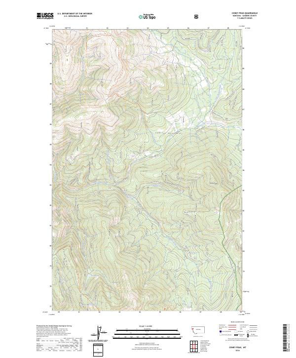 Coney Peak topographic map thumbnail