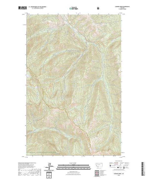 Connor Creek topographic map thumbnail