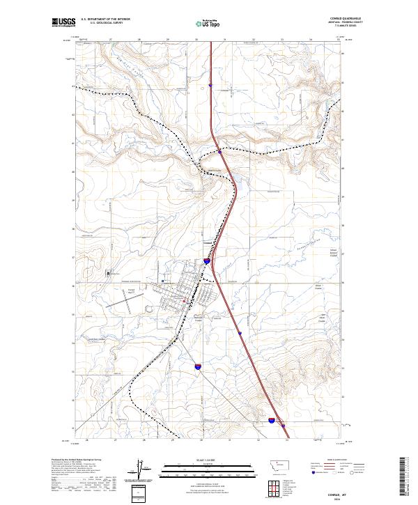 Conrad topographic map thumbnail