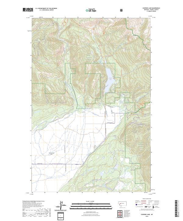 Coopers Lake topographic map thumbnail