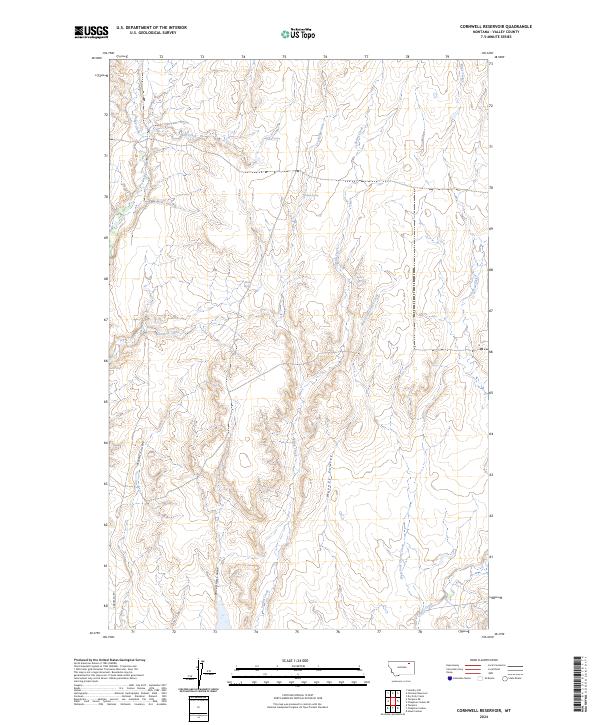 Cornwell Reservoir topographic map thumbnail
