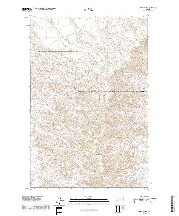 Corral Butte topographic map thumbnail