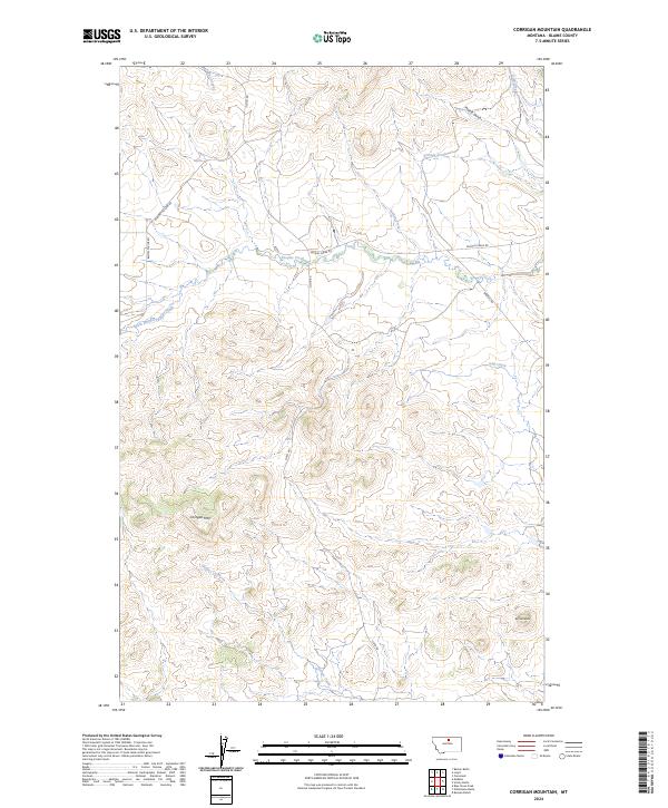 Corrigan Mountain topographic map thumbnail