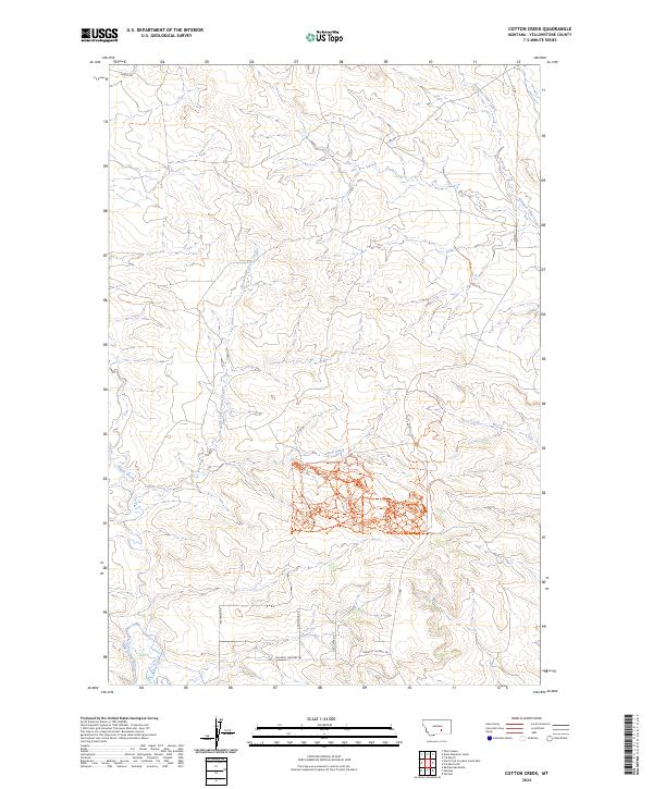 Cotton Creek topographic map thumbnail