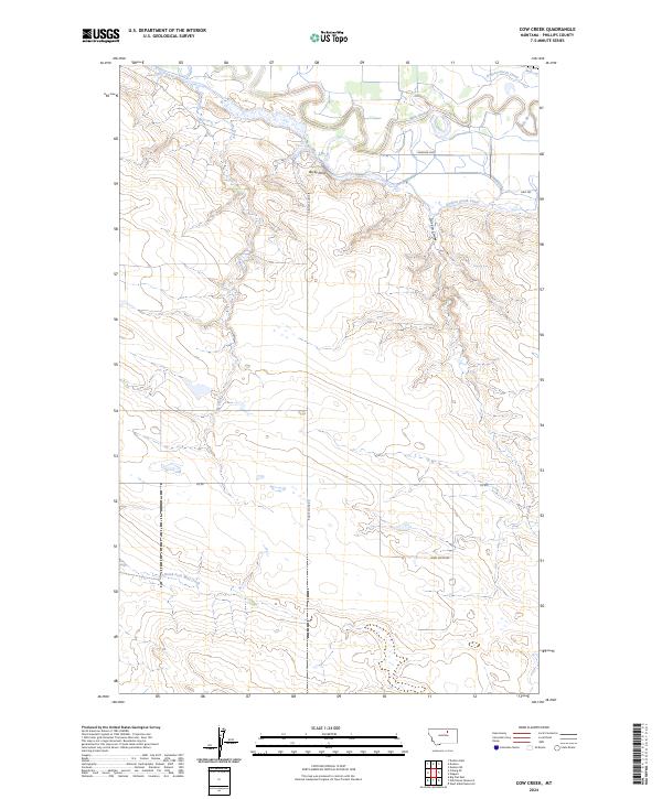 Cow Creek topographic map thumbnail