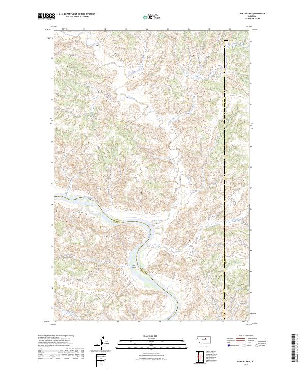 Cow Island topographic map thumbnail