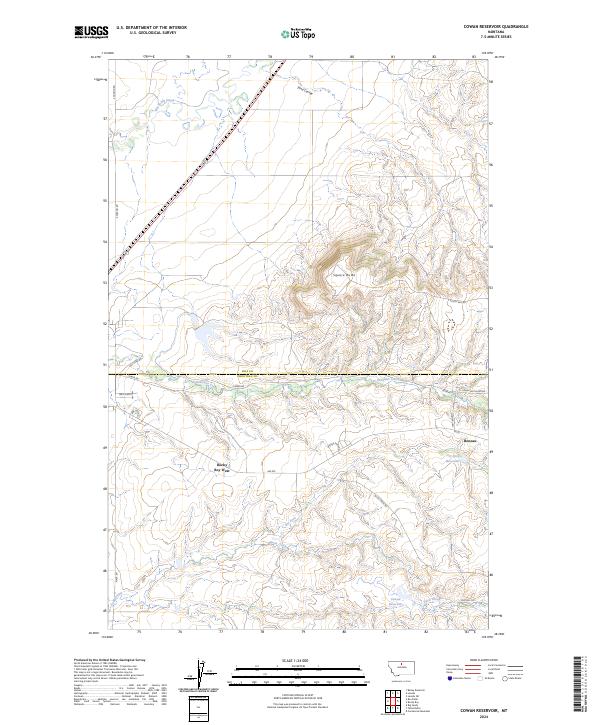 Cowan Reservoir topographic map thumbnail