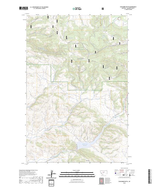 Coxcombe Butte topographic map thumbnail
