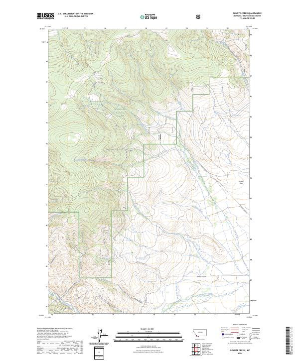 Coyote Creek topographic map thumbnail