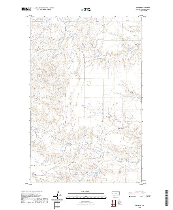 Crane NE topographic map thumbnail