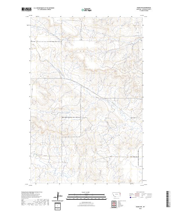 Crane NW topographic map thumbnail