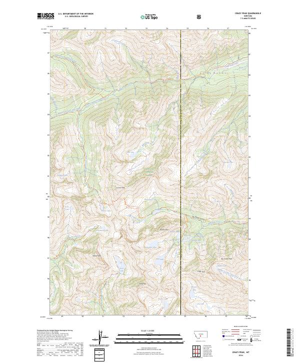 Crazy Peak 2024 topographic map thumbnail