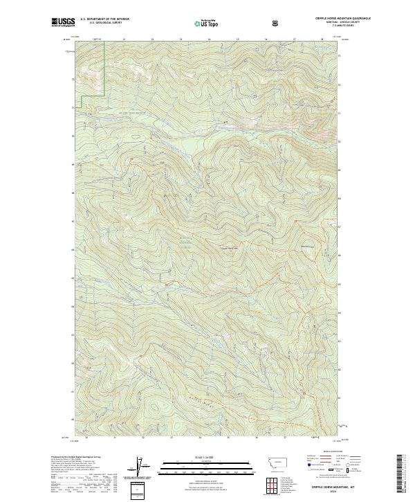 Cripple Horse Mountain topographic map thumbnail