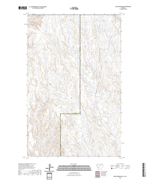 Crow Creek Dam topographic map thumbnail