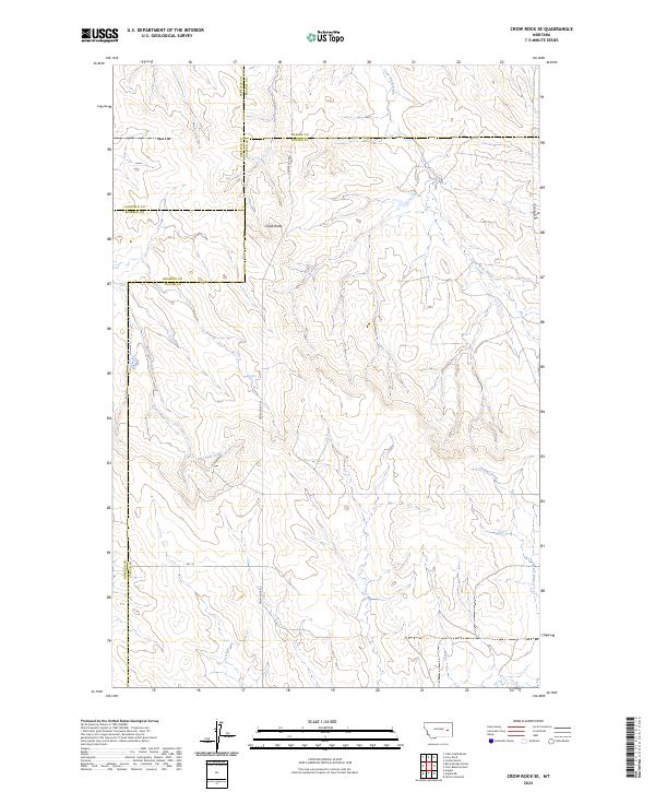 Crow Rock SE topographic map thumbnail