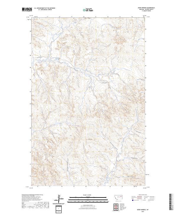 Crow Springs topographic map thumbnail