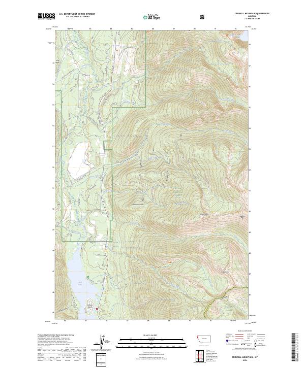 Crowell Mountain topographic map thumbnail